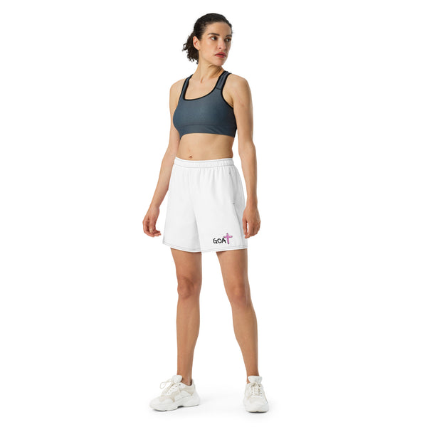 GOAT White Unisex Athletic Shorts