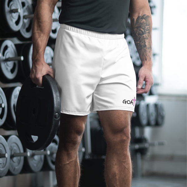 GOAT White Unisex Athletic Shorts