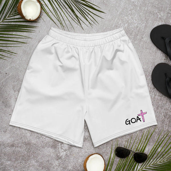 GOAT White Unisex Athletic Shorts