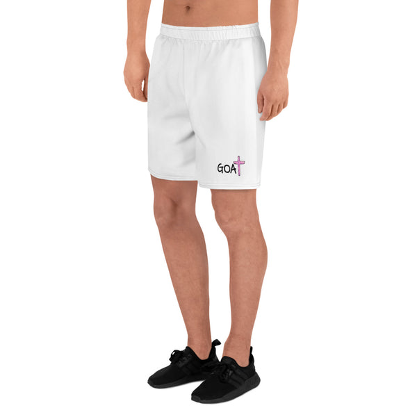 GOAT White Unisex Athletic Shorts