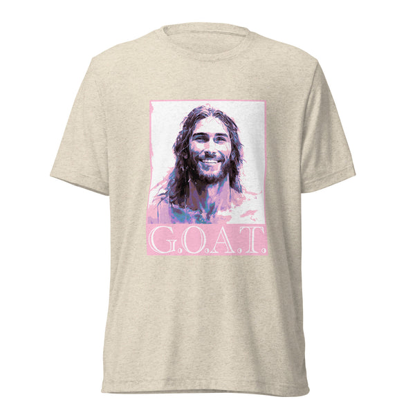 GOAT Jesus Tri-Blend Form Fitting T-Shirt