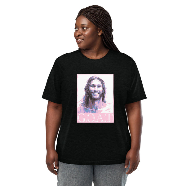 GOAT Jesus Tri-Blend Form Fitting T-Shirt