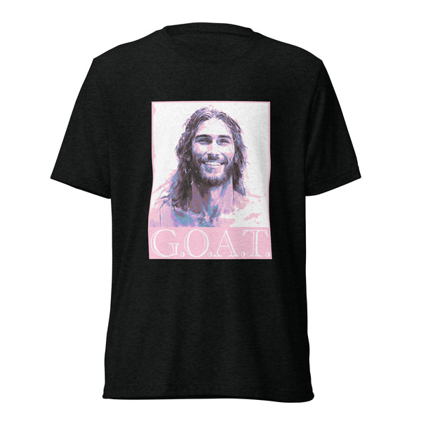 GOAT Jesus Tri-Blend Form Fitting T-Shirt