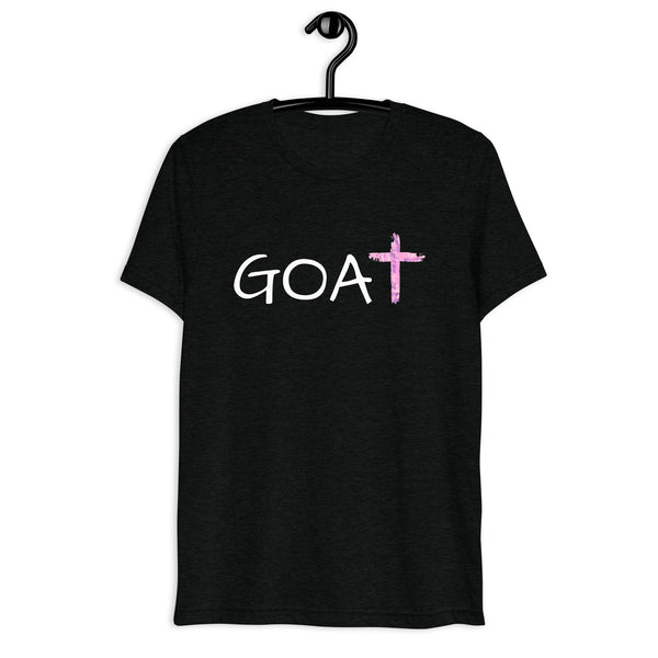 GOAT Black/Pink Tri-Blend Form Fitting T-Shirt