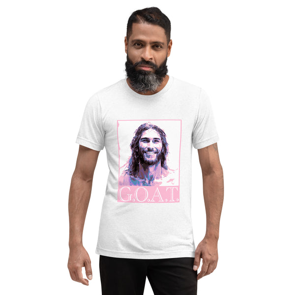 GOAT Jesus Tri-Blend Form Fitting T-Shirt