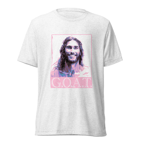 GOAT Jesus Tri-Blend Form Fitting T-Shirt