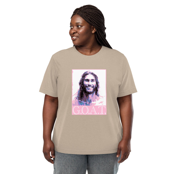 GOAT Jesus Tri-Blend Form Fitting T-Shirt