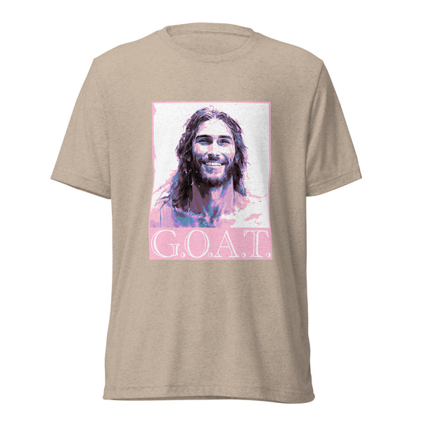 GOAT Jesus Tri-Blend Form Fitting T-Shirt