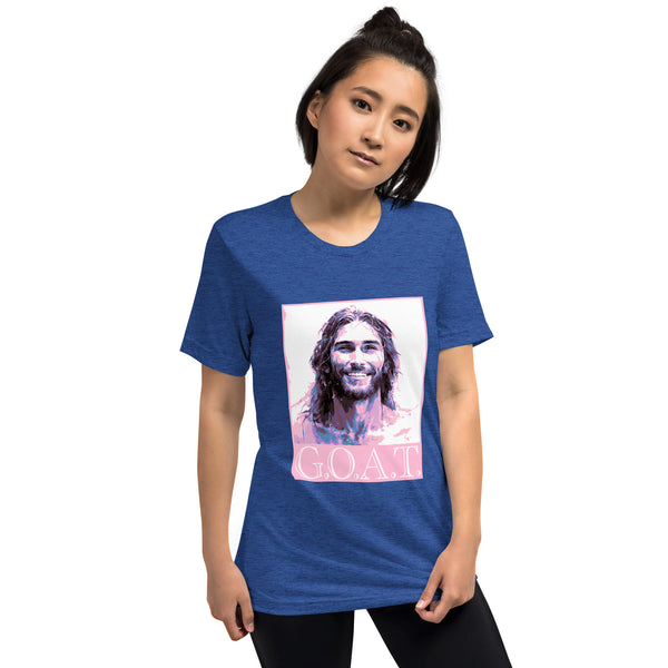 GOAT Jesus Tri-Blend Form Fitting T-Shirt