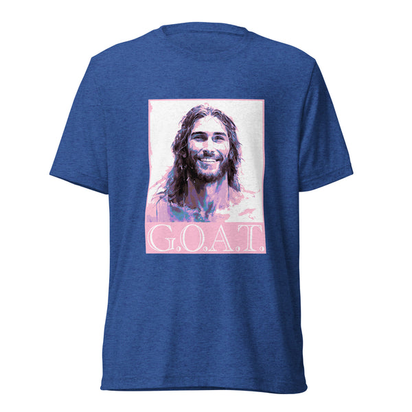 GOAT Jesus Tri-Blend Form Fitting T-Shirt